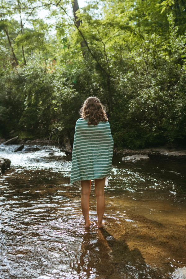Nested in Green Towel