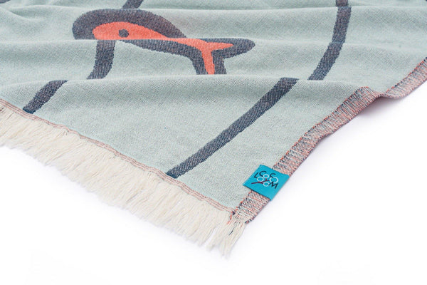 Turkish towel with hanging loop