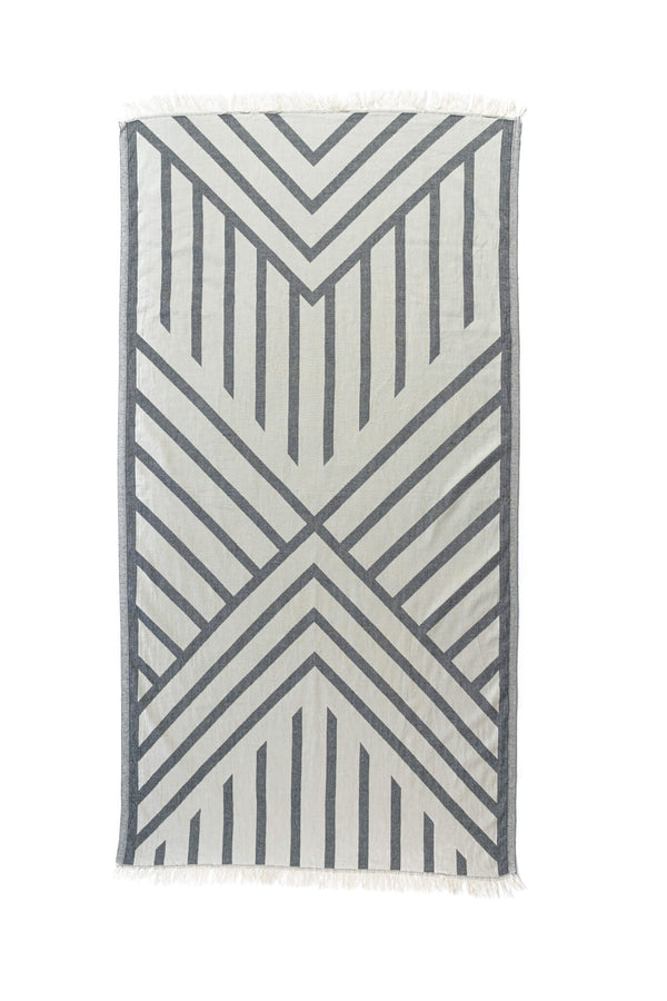 black and white turkish towel